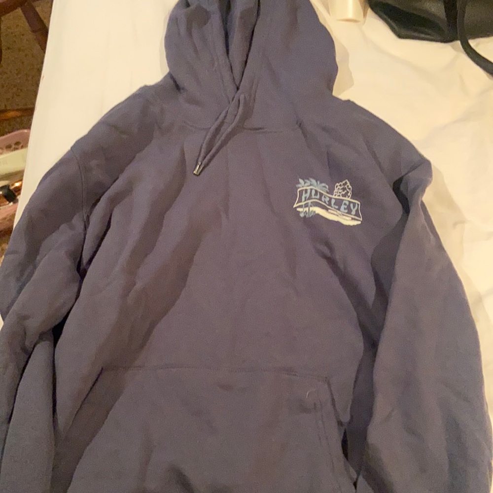 blue sweatshirt